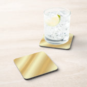 Aangepaste Glamour Faux Gold Blank Moderne Sjabloo Bier Onderzetter (Rechterzijde)