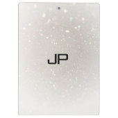 Aangepaste Glamour Monogram Elegant Sjabloon Klembord (Achterkant)
