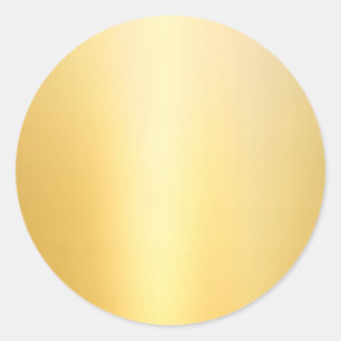 Aangepaste Glamoureuze Gold Blank Sjabloon Classic Ronde Sticker
