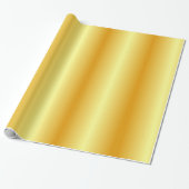 Aangepaste Glanzend Gold-look elegant, moderne Sja Cadeaupapier (Uitgerold)