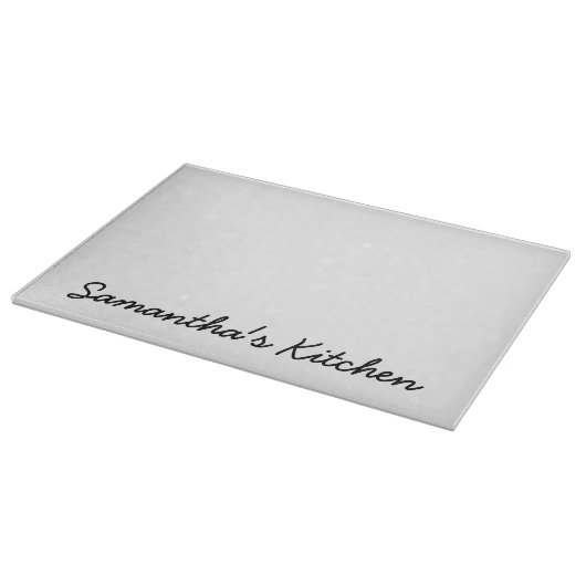 Aangepaste glazen snijboard met aangepaste tekst snijplank (Hoek)
