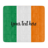 Aangepaste glazen snijplank met Ierse vlag ontwerp (Voorkant)