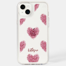 Aangepaste Glitter Hart Hoesje speck Presidio iPho