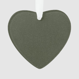 Aangepaste Glitter Moss Groene Hart Acryl Ornament