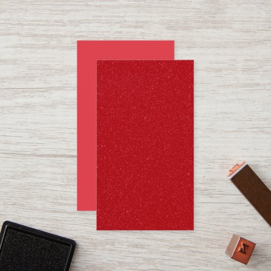Aangepaste Glitter Rode Platte Loyalty Card (Voorkant / Achterkant in situ)