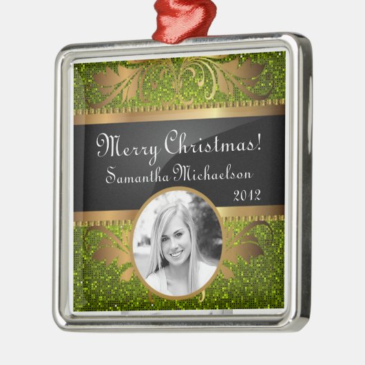 Aangepaste Glitter Sequin voor sierdoeleinden Limo Metalen Ornament (Links)