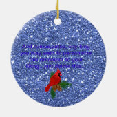 Aangepaste GLITTER SNOWMAN-versiering Keramisch Ornament (Achterkant)