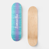Aangepaste Glitter Zeemeermin Skateboard (Voorkant)