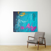 Aangepaste glitterige Birthday-achtergrondinformat Wandkleed (In Situ (horizontaal))