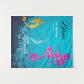 Aangepaste glitterige Birthday-achtergrondinformat Wandkleed (Voorkant (horizontaal))