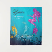 Aangepaste glitterige Birthday-achtergrondinformat Wandkleed (Voorkant)