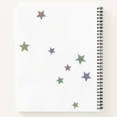 Aangepaste glittersterren notitieboek (Achterkant)