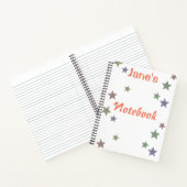 Aangepaste glittersterren notitieboek (Binnen)