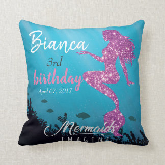 Aangepaste Glittery Mermaid Backdrop-serie met Pho Kussen