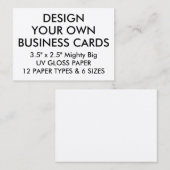 Aangepaste GLOSS 3,5-inch x2,5-inch Visitekaartjes (Voorkant / Achterkant)
