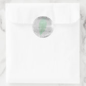 Aangepaste Glutennoten Gratis Mint Zilver Grijs Gl Ronde Sticker (Tas)