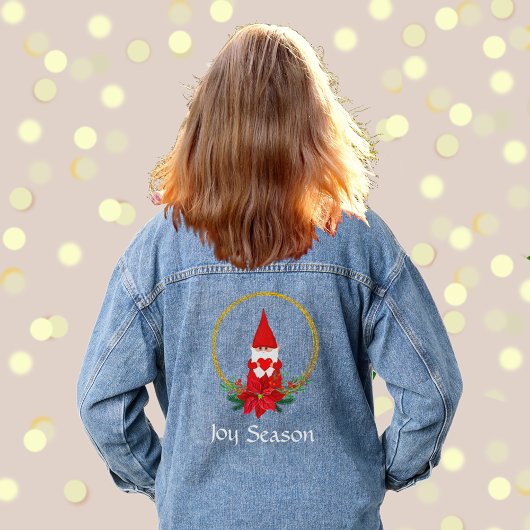 Aangepaste Gnoom en bewerkbare tekst Denim Jacket