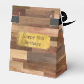 Aangepaste Gold Accents voor houten hout Bedankdoosjes (Achterkant)