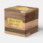 Aangepaste Gold-accessoires voor houten hout Bedankdoosjes (Achterkant)