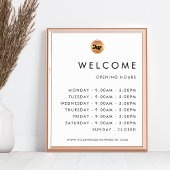 Aangepaste Gold Business Company Logo Openingstijd Poster
