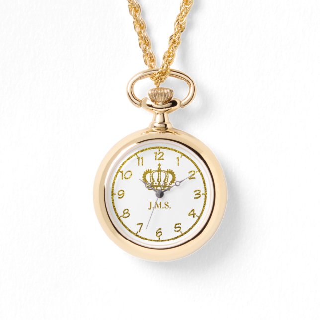 Aangepaste Gold Crown Horloge (Voorkant)