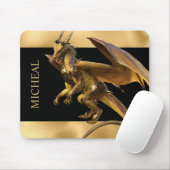 Aangepaste Gold Dragon Fantasy Muismat (Met muis)