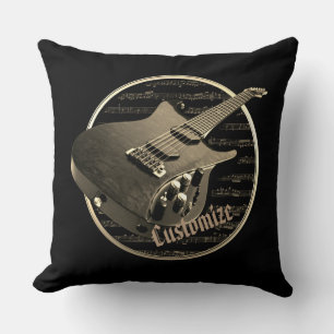 Aangepaste Gold Electric Guitar Pillow Kussen