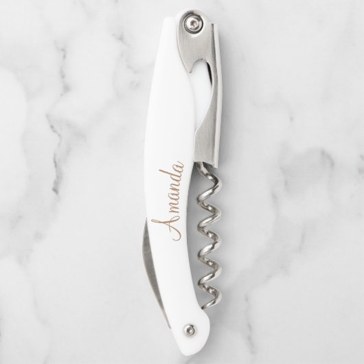 Aangepaste Gold Feathers Kurkentrekker (Achterkant)