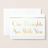 Aangepaste Gold Foil Sympathies Kaart (Voorkant met envelop)