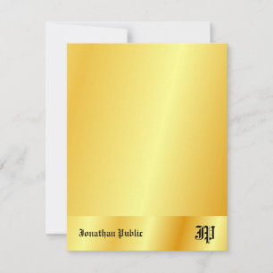 Aangepaste Gold Kijk Calligraphy Monogram Sjabloon