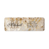 Aangepaste Gold koeienhuid-retouradreslabels Etiket (Voorkant)