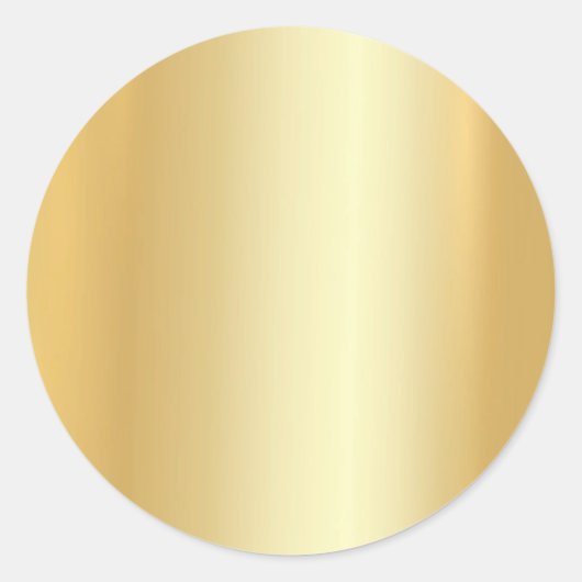 Aangepaste Gold Look Blank Sjabloon Tekstglans toe Ronde Sticker (Voorkant)