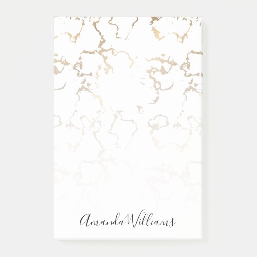 Aangepaste Gold Marble Post-it® Notes (Voorkant)