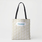 Aangepaste Gold Music Note Canvas tas (Voorkant)