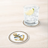 Aangepaste Gold Nautical Onderzetters (Insitu)