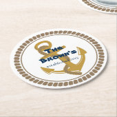 Aangepaste Gold Nautical Onderzetters (Gebogen)