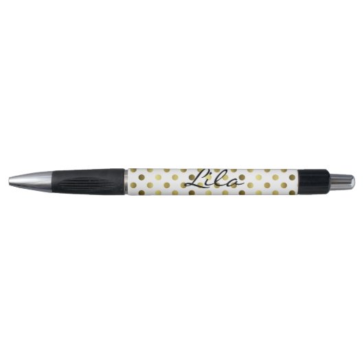 Aangepaste Gold Polka Dot Pen (Voorkant)