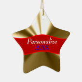 Aangepaste Gold Star-versiering Keramisch Ornament (Rechts)