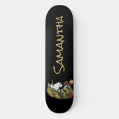 Aangepaste Gold Unicorn Skateboard (Voorkant)