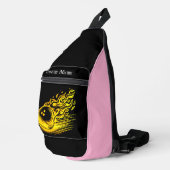 Aangepaste Golden Bowling Art Design Sling Bag (Rechterhoek)