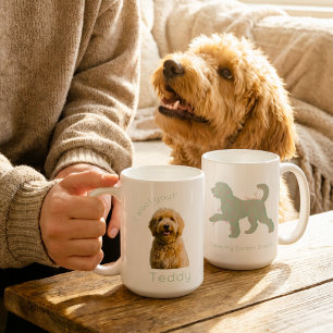 Aangepaste Golden Doodle-foto 'I Woof You' Geperso Koffiemok