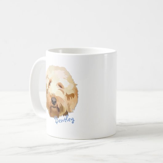 Aangepaste Golden Doodle Mok Cute Dog Cup (Voorkant links)