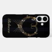 Aangepaste Golden Heart Musical Notes Case-Mate iPhone Case (Achterkant (horizontaal))