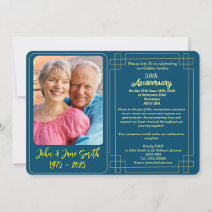 Aangepaste Golden Jubilee 50e Jubileum Uitnodiging