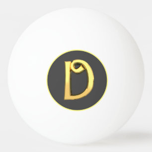 Aangepaste Golden Letter D Pingpongballen
