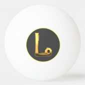 Aangepaste Golden Letter L Pingpongballen (Voorkant)