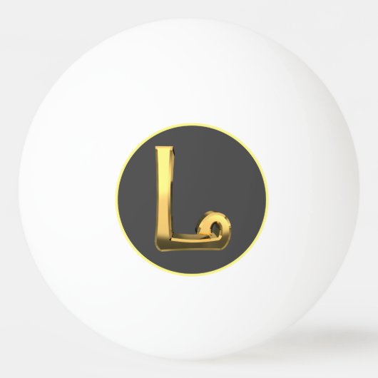 Aangepaste Golden Letter L Pingpongballen (Voorkant)