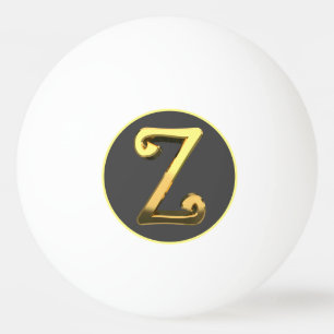 Aangepaste Golden Letter Z Pingpongballen