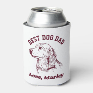 Aangepaste Golden Retriever Dog Dad Custom Text Blikjeskoeler