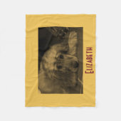 Aangepaste Golden Retriever Fleece Deken (Voorkant)